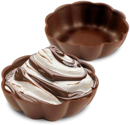 Lang's Chocolates – Milk Chocolate Dessert Shell Bowls – 12 Piece Box – Gluten Free – Kosher-Dairy Certified – Perfect For Ice Cream & Fruit – Rich & Delicious