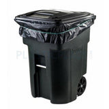 Plasticplace Big Black Trash Bags Heavy Duty - Extra Large Trash Bags Heavy Duty 95-96 Gallon, 1.2 Mil, 61” x 68”, 15 Count Roll