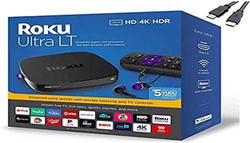 Roku Ultra LT Streaming Media Player 4K/HD/HDR w/ 4K HDMI Cable