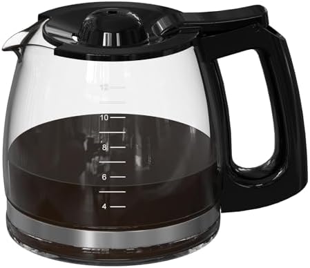 12 Cup Coffee Maker Carafe Replacement Pot Compatible with Hamilton Beach Flexbrew Models: 49902, 49915, 49905C, CM4309, 49317, 49467, 49611, 49904, 49934, 46230, 46290, 46293, Part Number: 990136800