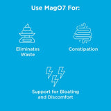 nbpure MagO7 - Natural Colon Cleanse & Detox - Occasional Constipation Relief, Stool Softening, & Bloating Support for Men & Women - Ozonated Magnesium Oxide, 180 Capsules