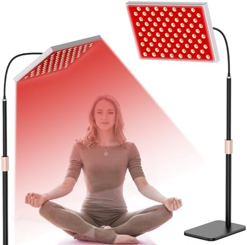 Red Light Therapy for Body: Infrared Light Therapy Panel Lamp with Stand, 660nm Deep Red and 850nm Near Infrared LED Device at Home for Face and Body