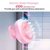 Electric Cordless Hair Scalp Massager, Portable Head Scratching Scrubber with 2 Modes Vibration Comb for Hair Growth, Deep Cleansing and Stress Relaxation
