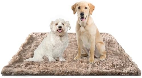 PJYuCien Fluffy Fleece Calming Pet Throw Blanket, Super Soft and Warm for Indoor Cats and Dogs, Large 30 * 40", Machine Washable, Puppy Bed (Brown)