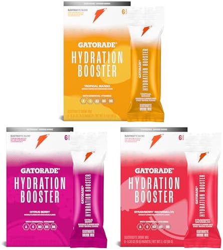 Gatorade Hydration Booster - All 3 Flavors (Strawberry Watermelon, Tropical Mango, Citrus Berry)