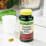 Spring Valley Turmeric Curcumin 500mg with 50mg Ginger Powder Twin Pack 180 Vegetarian Capsules