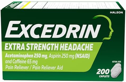 Excedrin Game Over for Headaches Limited Edition Extra Strength Pain Relief Caplets for Headache Relief, Temporarily Relieves Minor Aches and Pains Due to Headache – 200 Count