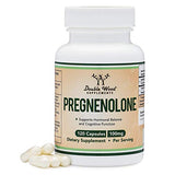 Pregnenolone 100mg per Serving (Converted to Progesterone to Boost Progesterone Levels) - Third Party Tested - 120 Capsules (50mg per Capsule) Non-GMO by Double Wood