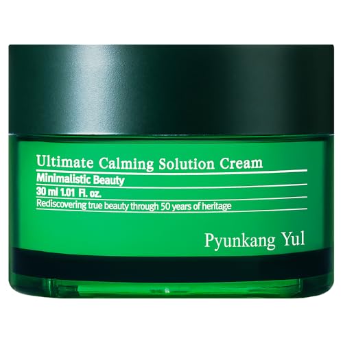[PKY] Pyunkang Yul Ultimate Calming Solution Cream for Sensitive Skin with Patented Ingredients, Moisturizer Intensely Calms & Soothes Redness with Cica & Tea Tree, Korean Skincare (1.01 Fl. Oz, 30ml)