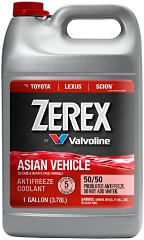 Zerex Asian Vehicle Red Silicate and Borate Free 50/50 Prediluted Ready-to-Use Antifreeze/Coolant 1 GA