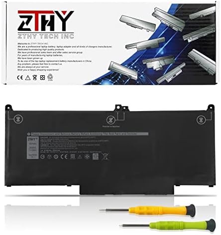 ZTHY MXV9V Laptop Battery Replacement for Dell Latitude 5300 5310 7300 7400, Latitude 5300/5310 2-in-1, Inspiron 7300/7306 2-in-1 Black Series P96G P97G P99G P100G 5VC2M 829MX 0829MX 7.6V 60Wh 4-Cell