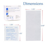 Henry Schein Alcohol Prep Pads, Large, 2-ply, Sterile, Pack of 2 (400)