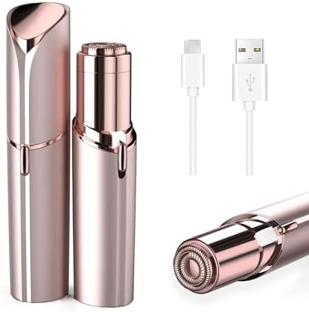 Facial Hair Removal for Women, Portable Women's Face Shaver for Lip, Chin with USB Rechargeable, Mustache Shavers for Womens
