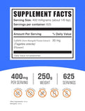 BulkSupplements.com Lutein Powder - from Marigold Flower Extract, Lutein Supplement, Lutein 20mg - Antioxidant Source, Gluten Free, 400mg per Serving, 250g (8.8 oz) (Pack of 1)