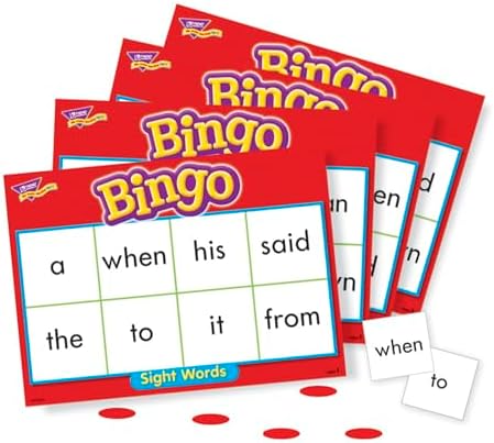 TREND ENTERPRISES: Sight Words Level 1 Bingo Game, Exciting Way for Everyone to Learn, Play 6 Different Ways, Great for Classrooms and at Home, 3 to 36 Players, for Ages 5 and Up