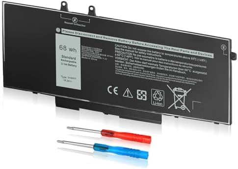68Wh Type 3HWPP 15.2V Laptop Battery for Dell Latitude 5401 5410 5411 5501 5510 5511 Precision 3551 3541 for Inspiron 17 7500 7506 2-in-1 Black, Inspiron 7706 2-in-1 451-BCMN 10X1J N2NLL 1VY7F 3YNXM