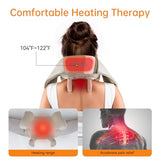 Mebak N1 Neck Massager with Heat, Shiatsu Neck and Shoulder Massager for Pain Relief Deep Tissue, Portable Kneading Massage Pillow