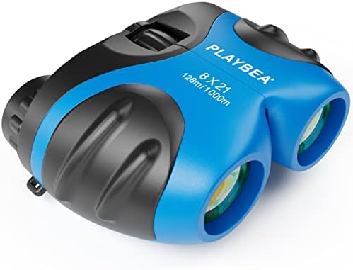 PLAYVIBE Kids Binoculars 8X21, High Resolution, Shockproof | Kids Binoculars for 3-12 Years Boys and Girls