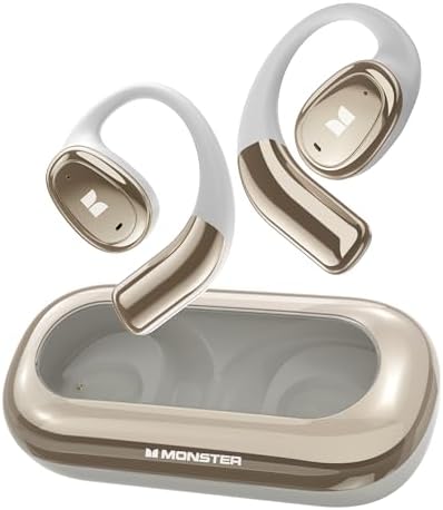Monster Open Ear AC311 Wireless Earbuds, Bluetooth 5.4 Open Ear Headphones, Up to 30 Hours Playtime Bluetooth Ear Earbuds with Stereo Sound, Touch Control and IPX5 Waterproof Open Earbuds