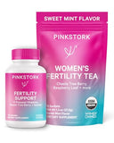 Pink Stork Fertility Bundle - Conception Tea and Supplements for Women, Prenatal Vitamins with Ashwagandha, Inositol, Vitex and Folate to Help Support Hormone Balance for Women, 2 Pack