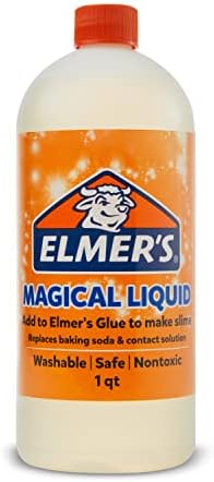 Elmer's Magical Liquid Slime Activator Solution, Updated Formula for Double Slime Output, Safe and Washable, 1 Quart