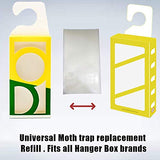 Moth Trap Hanger Box Refill – 6 Pheromone Enhanced Replacement Pack - Fits Inside MothPrevention and Other Moth Hanging Boxes - More Affordable Option