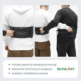 Nutscapt Gait Belt Transfer Belt for Senior with 5 Handles Gait Belts with Quick Release Buckle Transfer Belt for Elderly, Handicap, Physical Therapy (Black)