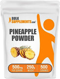 BulkSupplements.com Pineapple Powder - Pineapple Fruit Powder, for Flavoring & Smoothies - Unsweetened & Gluten Free, 500mg per Serving, 250g (8.8 oz) (Pack of 1)