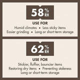 Boveda 58% Two-Way Humidity Control Packs For Storing ½ oz of Product – Size 4 – 10 Pack – Moisture Absorbers for Small Storage Containers – Humidifier Packs – Hydration Packets in Resealable Bag