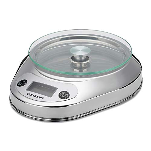 Cuisinart KML-KO3B Precision Chef Bowl Electronic Kitchen Scale, Silver, 2.5" x 7.4" x 9.25"