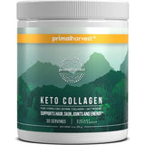 Primal Harvest Keto Collagen Peptides Powder & MCT Oil Powder, Keto Coffee Creamer Powder 30 Servings of Grass Fed Protein Powder