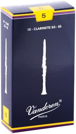 Vandoren CR105 Bb Clarinet Traditional Reeds Strength 5; Box of 10