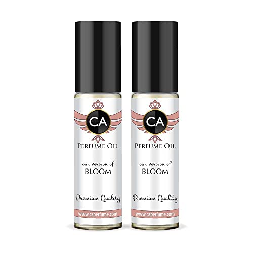 CA Perfume Impression of Bloom For Women Replica Fragrance Body Oil Dupes Alcohol-Free Essential Aromatherapy Sample Travel Size Concentrated Long Lasting Attar Roll-On 0.3 Fl Oz-X2