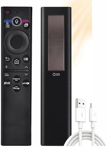 Replacement Smart Remote for Samsung TVs (Models from 2018-2025): Features Solar - Powered and USB - C Charging. for Samsung Neo, OLED, QLED, Crystal UHD, Frame TV, Terrace, Sero, and Serif Series