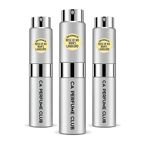 CA Perfume Club Impression of Byrd Rose Of No Man's Landlord For Women & Men Replica Version Fragrance Dupes Concentrated Long Lasting Eau de Parfum Spray Refillable Atomizer Bottle 0.27 Fl Oz-X3