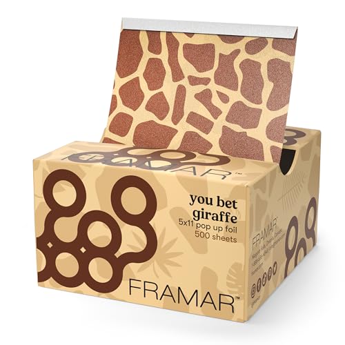 Framar Giraffe Pop Up Hair Foil, Aluminum Foil Sheets, Hair Foils For Highlighting - 500 Foil Sheets