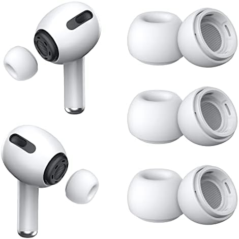 [3 Pairs] Replacement Ear Tips for Airpods Pro and Airpods Pro 2 with Noise Reduction Hole, Silicone Ear Tips for Airpods Pro with Portable Storage Box and Fit in The Charging Case(X-Small)