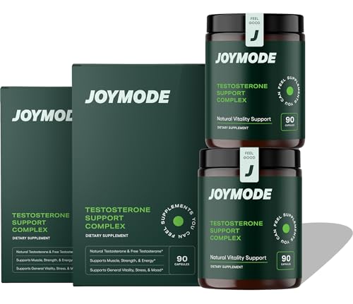 JOYMODE Testosterone Support Complex (180ct) - Natural Supplement for Men w/Ashwagandha, DIM, Magnesium, Zinc & Boron - Pack of 2
