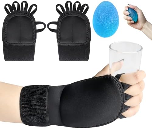 2 Pack Weighted Gloves for Tremors, Improved Hand/Wrist Mobility, Adjustable Hand Stability Aid for Parkinson's Patients, Writing Stability & Strengthening, Hand Grip Strength Trainer