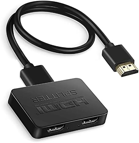 avedio links HDMI Splitter 1 in 2 Out [with 4 Feet HDMI Cable] Mirror Only, Not for Extend Mode, 4K 1x2 HDMI Splitter 1 to 2 for 3D 1080P@60Hz, Copy 1 Source to 2 HDMI Displays at The Same Time