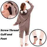 COSUSKET Snug Fit Unisex Adult Onesie Pajamas, Flannel Penguin Cosplay Animal One Piece Halloween Costume Sleepwear Homewear