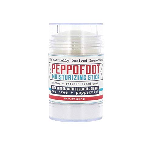 Rinse Bath & Body Peppofoot Heel Balm Stick - Handmade Heel Balm for Dry Cracked Feet with Peppermint and Tea Tree Oils | Ultra Moisturizing | No Mess Cracked Heel Stick | All Natural | 2oz