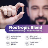Nano Choice Nootropic Blend - Mushroom Complex Supplement for Brain, Focus, Productivity & Immune Support | Non-GMO, Vegan, Made in USA | 120 Capsules