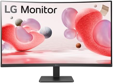 LG 32MR50C-B 32-inch FHD Curved Monitor 100Hz, AMD FreeSync, OnScreen Control, Dynamic Action Sync, Black Stabilizer, Tilt Stand (HDMI), 2023 (Renewed)
