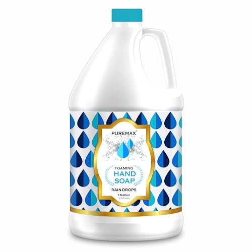 Foaming Hand Soap Refills with Essential Oils | Rain Drops | Gentle, Moisturizing | Biodegradable Formula | Made in USA | 128 Fl Oz (1 Gallon) |