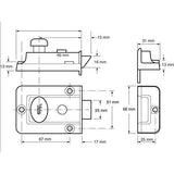 Yale B-77-CH-CH-60 - Traditional Nightlatch - 60mm - Chrome Finish - Standard Security