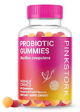 Pink Stork Probiotic Gummies for Prenatal & Postnatal Women - Probiotics for Digestion, Morning Sickness, pH Balance, Gut Health, Immune Support - 60 Sugar-Free Probiotics - 5 Billion CFUs