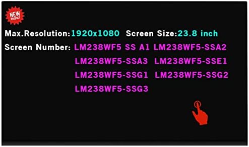 23.8" Screen Replacement LCD LED for Lenovo ideacentre A540-24API A540-24ICB F0EL F0EM All in One PC Monitor Display Replacement (Only for Touchscreen Version)