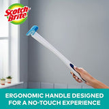 Scotch-Brite Disposable Toilet Scrubber Starter Kit, Disposable Refills with Built-In Bleach Alternative, Includes 1 Handle, Storage Caddy and 5 Refills