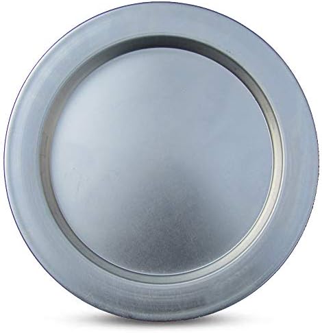 Kunefe Plate - Kunafa plate large 4-8 servings set of 2 silver color aluminum pans tray kataifi kunafeh knafeh cooking and serving plates for shredded kadaifi phyllo fillo dough pan/Turkish dessert